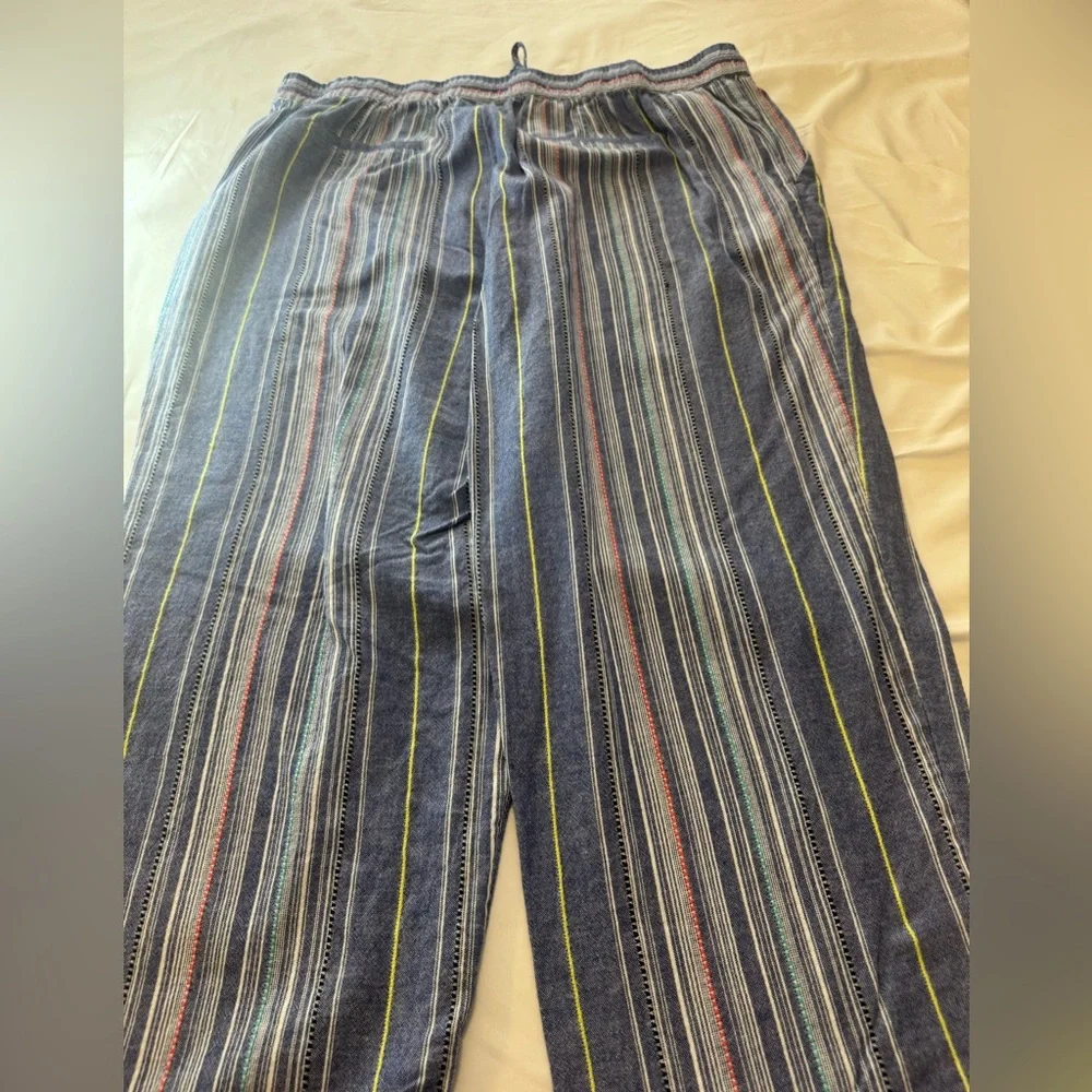 Charter Club Navy Striped Men’s Sweatpants with Multicolor Pinstripes - Picture 6 of 6